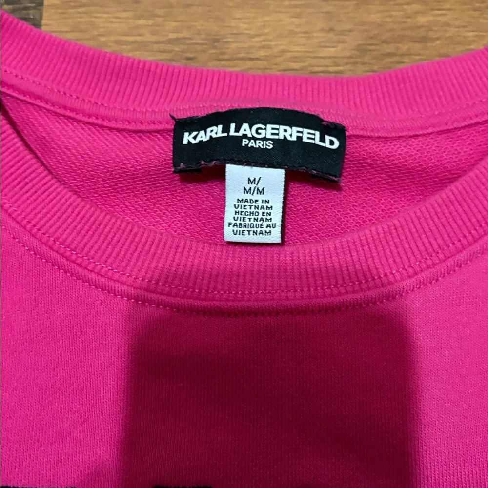 Karl Lagerfeld Paris hot pink short-sleeve‎ sweatshirt